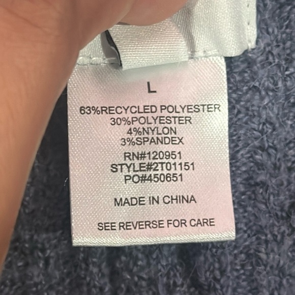 PINK ROSE Blue Flare High Waisted Pants Size Large - Picture 4 of 5